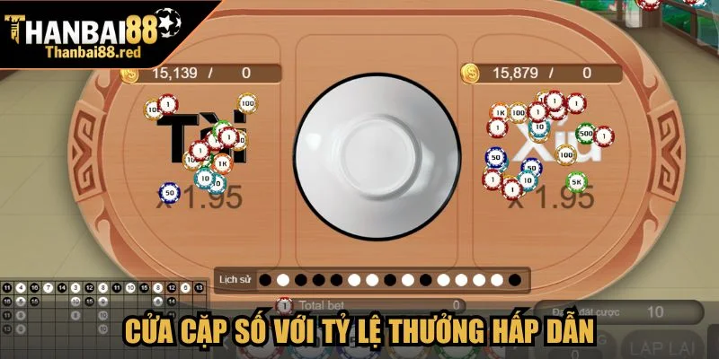 Cửa cặp số với tỷ lệ thưởng hấp dẫn